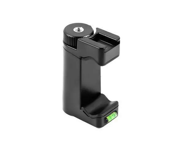 Alt view image 3 of 4 - Universal Handheld Mobile Phone Clamp Mount Smartphone Clip with Handle Holder with Wrist Strap for Cell Phone