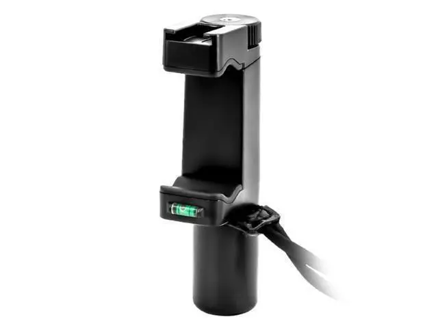 Alt view image 2 of 4 - Universal Handheld Mobile Phone Clamp Mount Smartphone Clip with Handle Holder with Wrist Strap for Cell Phone