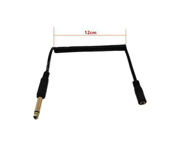 Alt view image 3 of 3 - Câble d'extension Audio, Jack 3.5mm femelle, 3 pôles stéréo à 6.35mm 1/8 mâle, câbles à ressort