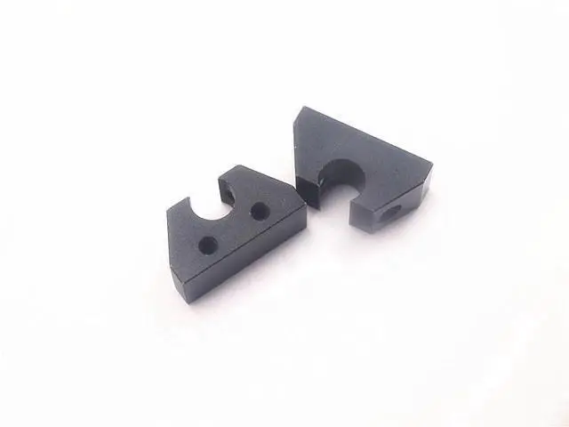 Alt view image 2 of 2 - Funssor 4pcs Black anodized aluminum Y holder for Prusa i3 MK3 3D printer parts metal 8mm smooth rod holder