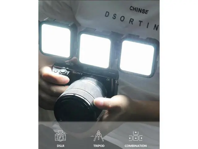 Alt view image 4 of 4 - Jumpflash LED-L49R Mini Soft Light Diffuser 49 LED Camera Lamp Triple Cold Shoe
