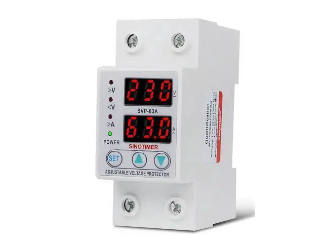 Alt view image 5 of 7 - 220V AC 63A Automatic Self-connectiong Over Or Under Voltage Protection Relay Protectors With Current Overload Protection