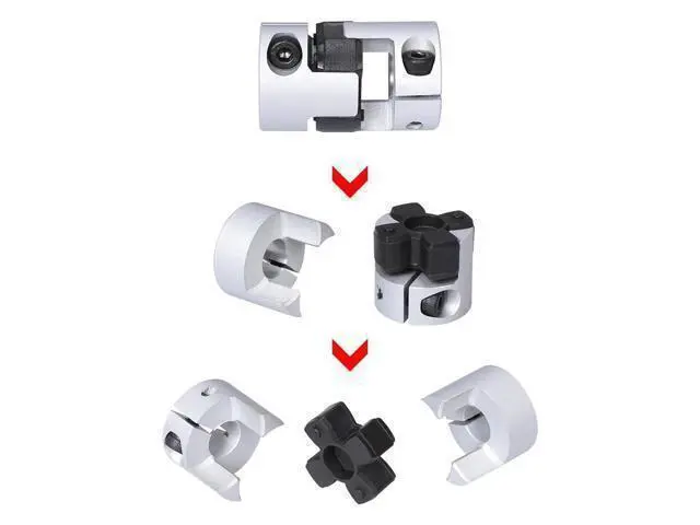 Alt view image 3 of 3 - 3D Printer Parts Flexible Shaft Coupler 5x8x25 Plum blossom/Rigid clamping Coupling Shaft Stepper Motor coupler connector