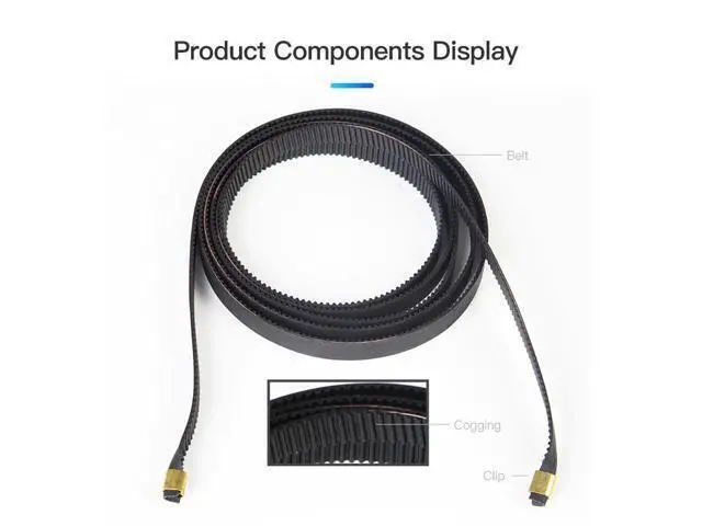 Alt view image 2 of 3 - CREALITY 3D Printer Parts CR-10 S5 X /Y Axis Black Synchronous Belt Kit 2GT With Copper Sets
