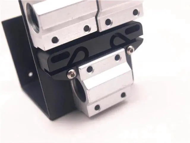 Alt view image 3 of 3 - Funssor black anodized aluminum Anet A8 X-Axis Tensioner Fixator and Tensioner for X-Belt