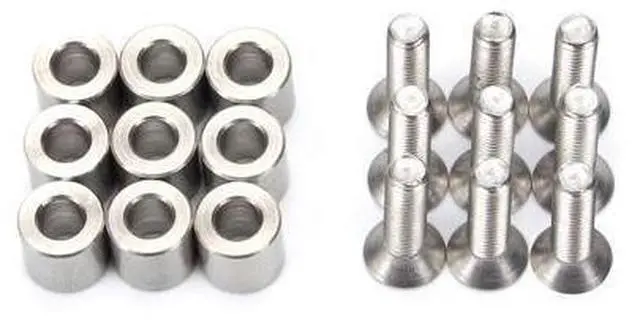Main image of 1Set /9pcs 6x6x3mm Aluminum Spacer With 9pcs M3 Screws And Wrench As Gift For Prusa MK3 Heated Bed 6x6x3t Spacer