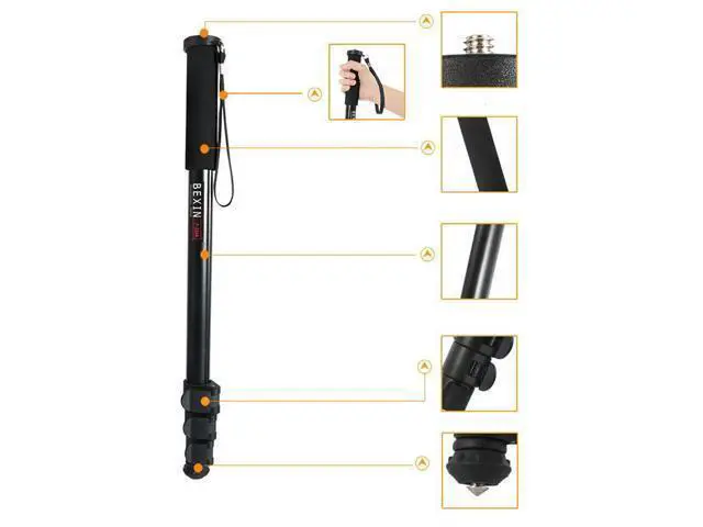 Alt view image 3 of 4 - Aluminum Alloy Extension Monopod Rod Pole for DSLR Camera Tripod Phone