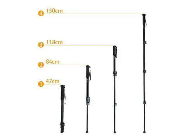 Alt view image 4 of 4 - Aluminum Alloy Extension Monopod Rod Pole for DSLR Camera Tripod Phone