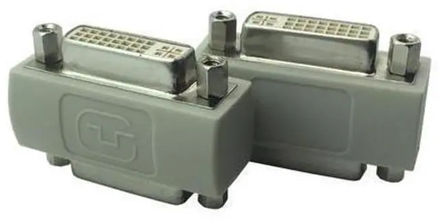 Main image of DVI 24 + 5 coupleurs femelles vers femelles, adaptateur de montage à cloison, plaqué Nickel Beige