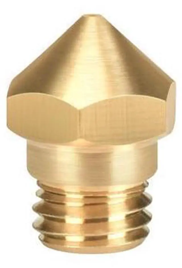 Alt view image 3 of 6 - 10pcs 3D Printer Parts MK10 Brass Nozzle M7 thread 0.2/0.3/0.4/0.6/0.8mm For 1.75mm Filament Hotend Extruder