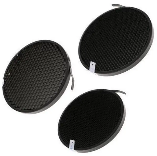 Main image of 3Pcs 60 50 40 Degree Eggcrate Honeycomb Grid for 7inch Reflector Diffuser Lamp Shade Dish Photo Studio Accessories
