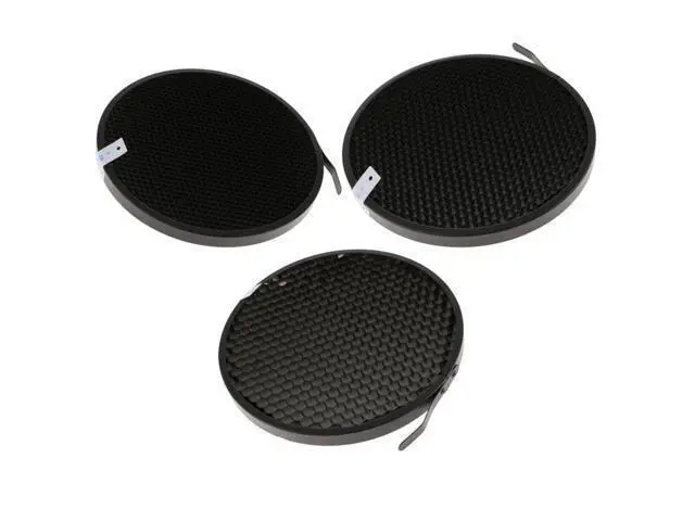 Alt view image 3 of 4 - 3Pcs 60 50 40 Degree Eggcrate Honeycomb Grid for 7inch Reflector Diffuser Lamp Shade Dish Photo Studio Accessories