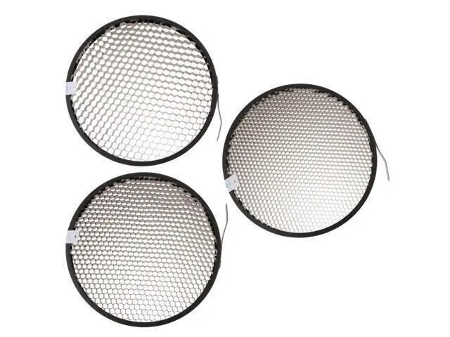Alt view image 4 of 4 - 3Pcs 60 50 40 Degree Eggcrate Honeycomb Grid for 7inch Reflector Diffuser Lamp Shade Dish Photo Studio Accessories
