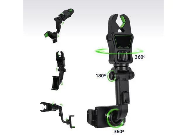 Alt view image 3 of 4 - Universal Car Rearview Mirror Phone Holder Multi-Function Gps Seat Bracket Cell Phone Clamp