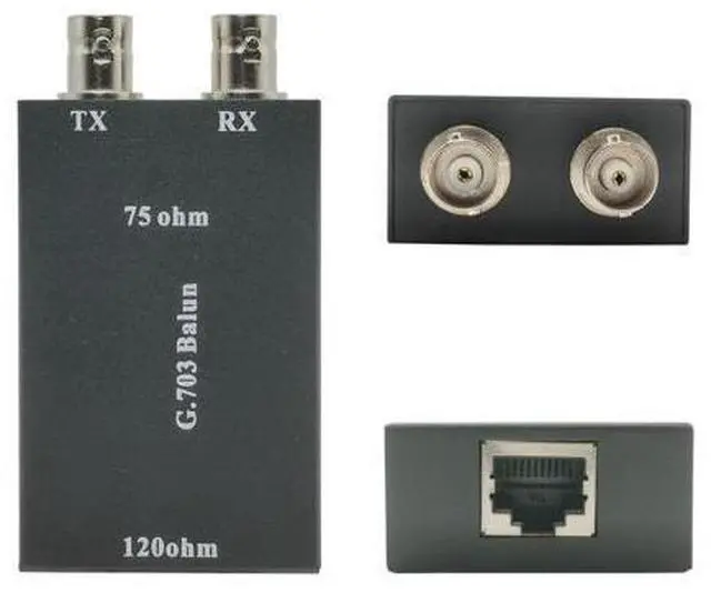 Main image of Convertisseur de média BNC vers RJ45 Premium, adaptateur vidéo Balun coaxial vers Ethernet ITU/CCITT g. 703