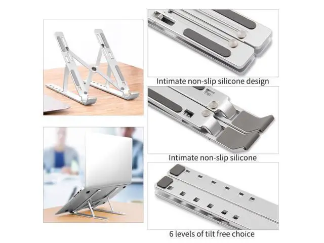 Alt view image 4 of 6 - Adjustable Laptop Stand Folding Portable Lapdesk For Laptop Office Lapdesk Foldable Ergonomic Notebook Stand Bracket Holder