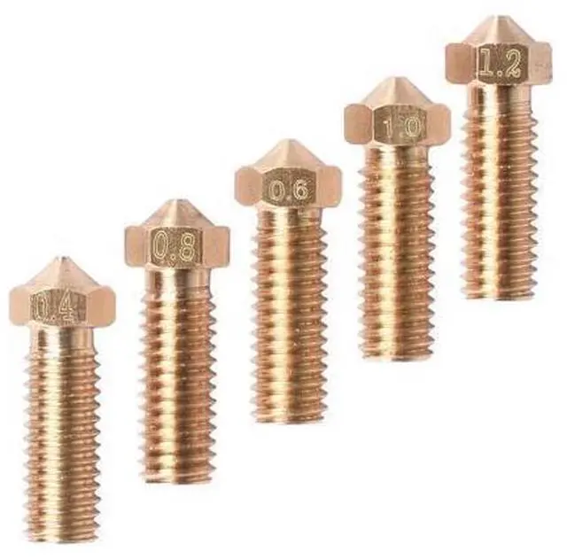 Alt view image 2 of 3 - 10PCS Volcano 3D printer All metal brass 3D Lengthen extruder nozzle 0.6/0.8/1.0/1.2mm For 1.75/3mm supplies