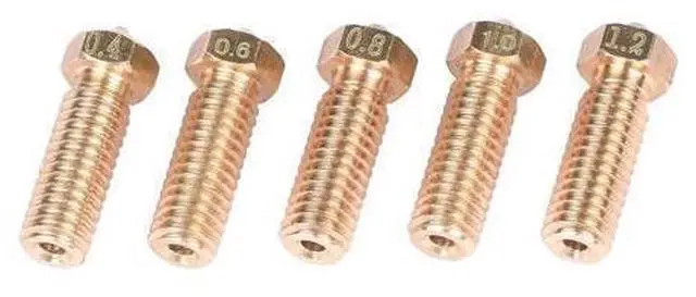 Main image of 10PCS Volcano 3D printer All metal brass 3D Lengthen extruder nozzle 0.6/0.8/1.0/1.2mm For 1.75/3mm supplies