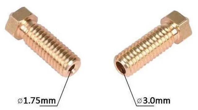 Alt view image 3 of 3 - 10PCS Volcano 3D printer All metal brass 3D Lengthen extruder nozzle 0.6/0.8/1.0/1.2mm For 1.75/3mm supplies