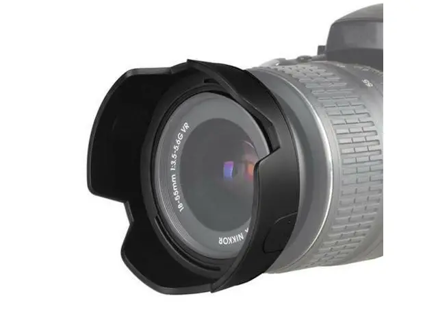Alt view image 3 of 4 - HB-45 II Bayonet Lens Hood Sun Visor For Nikon AF-S DX 18-55mm F/3.5-5.6G VR