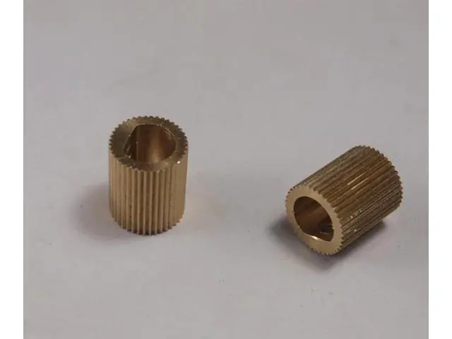 Alt view image 2 of 3 - Funssor 2pcs Reprap mendel DIY brass extruder drive gear 8 mm bore hobbed gear for planetary motor Fast ship