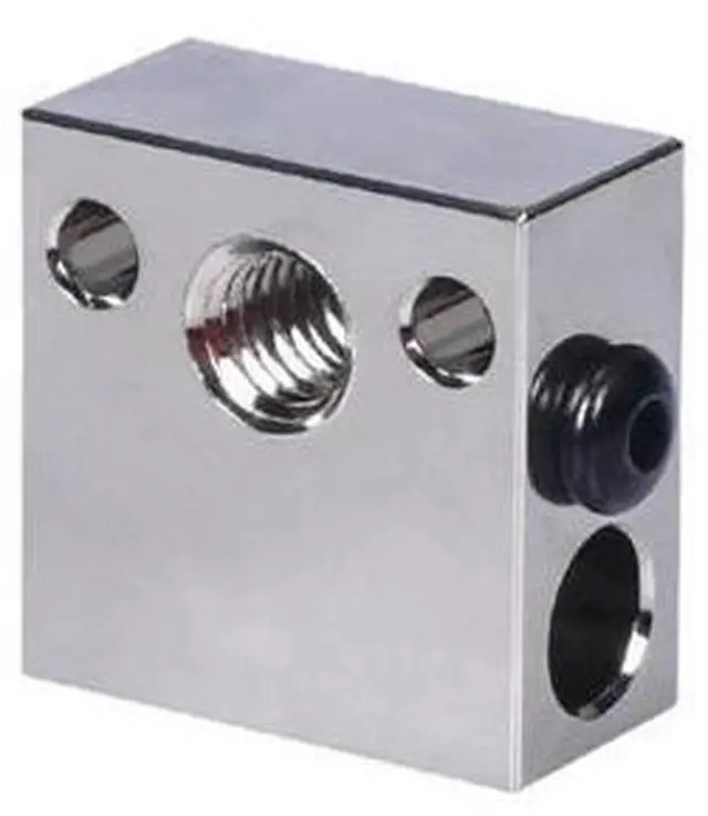 Main image of CR10 Heater Block Plated Copper Swiss CR 10 Hotend Heat Block For MK8 Silicone Socks Nozzle DDB Extruder Cr10s Ender3 Upgrade