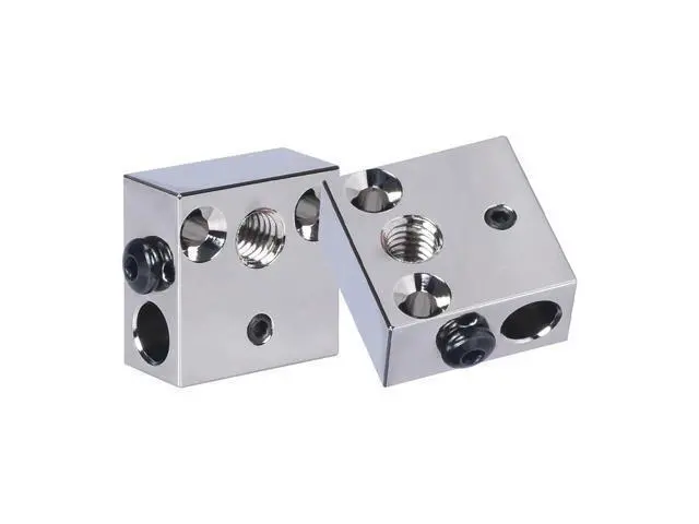 Alt view image 3 of 3 - CR10 Heater Block Plated Copper Swiss CR 10 Hotend Heat Block For MK8 Silicone Socks Nozzle DDB Extruder Cr10s Ender3 Upgrade
