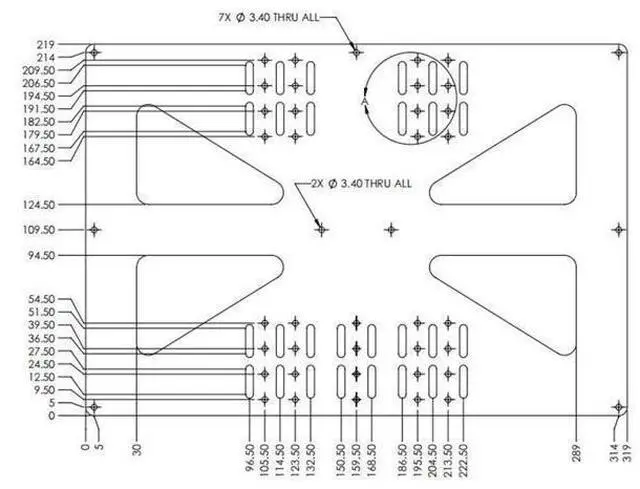 Alt view image 2 of 6 - Funssor 200x300mm heated bed support Aluminum composit Extended Y Carriage Plate for Prusa i3