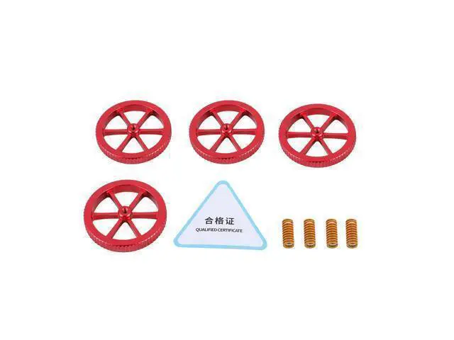 Alt view image 3 of 3 - CREALITY 3D Printer Accessories 4Pcs/Lot Large Red Hand Twist Leveling Nut+4 Pcs Spring For CREALITY 3D Printer