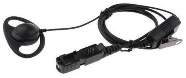 Alt view image 2 of 4 - D Shape Ear Hook Earpiece Headset Speaker Mic for Motorola XIR P6620 XPR3500