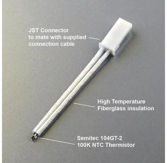Alt view image 2 of 3 - Funssor 2pcs*Modular Semitec 104GT-2 NTC 100K RepRap 3D Printer Extruder Hotend Thermistor