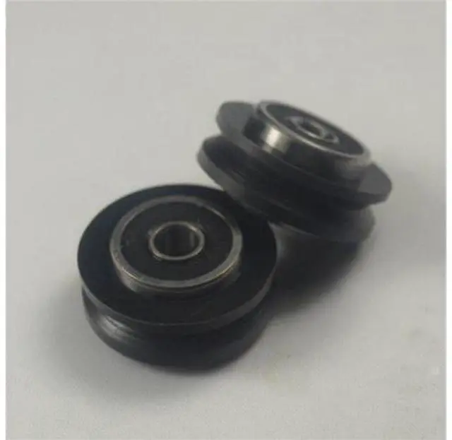 Main image of funssor 10pcs Solid V Delrin Wheel 5mm bore For V Rail V Slot Aluminium Linear Extrusion