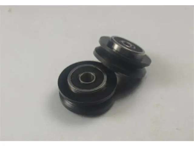 Alt view image 5 of 6 - funssor 10pcs Solid V Delrin Wheel 5mm bore For V Rail V Slot Aluminium Linear Extrusion