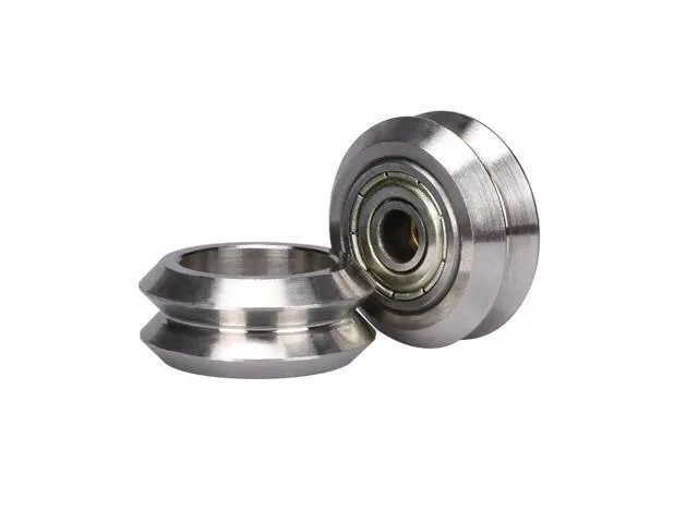 Alt view image 2 of 3 - 3D Printer penbuilds V-type wheel with or without 625ZZ Bearings Stainless steel Metal Double V Pulley Gear Aluminum extrusion
