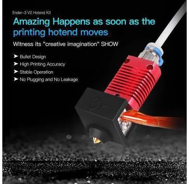 Main image of CREALITY 3D Ender-3 V2 Hotend Kit Heater Block Silicone Cover Gift