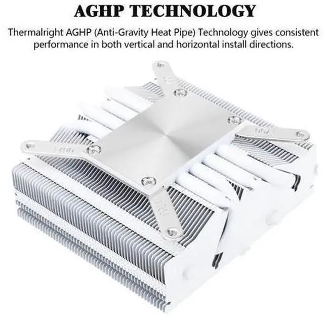 Alt view image 2 of 7 - AXP90-X53 White Low Profile ITX CPU Air Cooler, 53mm Height, TL-9015W Slim PWM Fan Low Noise 22.4dba, Silent ITX CPU Cooler, 2700RPM,for AM4/AM5/Intel 1150/1151/1155/1156/1200/1700/1851