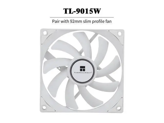 Alt view image 6 of 7 - AXP90-X53 White Low Profile ITX CPU Air Cooler, 53mm Height, TL-9015W Slim PWM Fan Low Noise 22.4dba, Silent ITX CPU Cooler, 2700RPM,for AM4/AM5/Intel 1150/1151/1155/1156/1200/1700/1851
