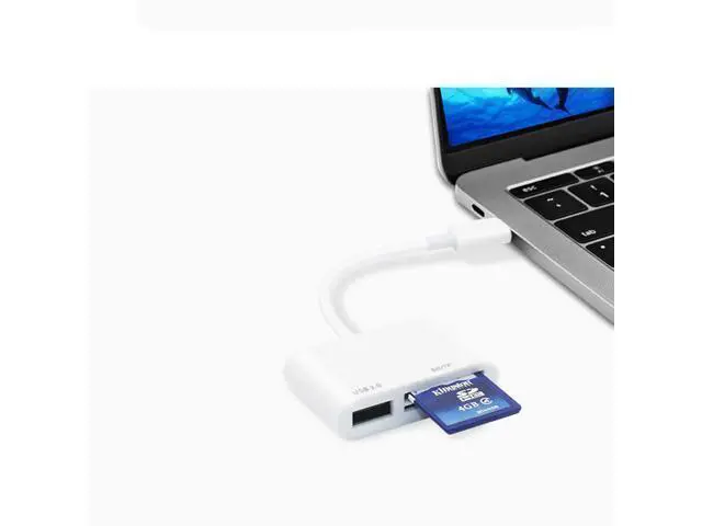 Alt view image 2 of 4 - Port type-c 3 en 1 USB lecteur de carte adaptateur Type C câble SD Micro SD TF caméra connexion pour téléphone portable, avec emballage de vente au détail