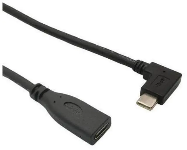 Alt view image 2 of 3 - USB C Extension Câble 20cm Angle Droit 90 Degrés Adaptateur USB 3.1 (10gbps) Type C Mâle à Femelle pour Ordinateur Portable/Tablette/Téléphone Portable