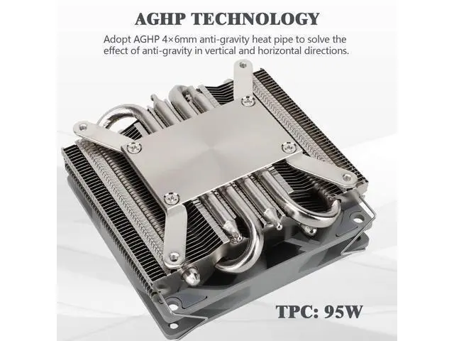 Alt view image 2 of 6 - AXP90 X36 Low Profile ITX CPU Cooler, 36mm Height, TL-9015 Slim PWM CPU Fan, Computer ITX Heatsink Cooler, for AMD:AM4 AM5/Intel LGA1150/1151/1200/1700/1851