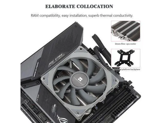Alt view image 4 of 6 - AXP90 X36 Low Profile ITX CPU Cooler, 36mm Height, TL-9015 Slim PWM CPU Fan, Computer ITX Heatsink Cooler, for AMD:AM4 AM5/Intel LGA1150/1151/1200/1700/1851