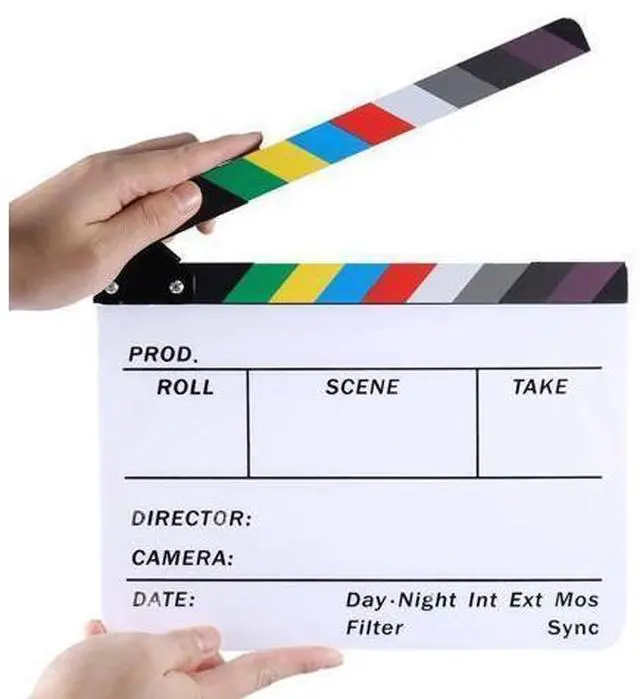 Main image of Colorful Director Clapperboard Movie Film Slate Clapper Board Cut Action Scene