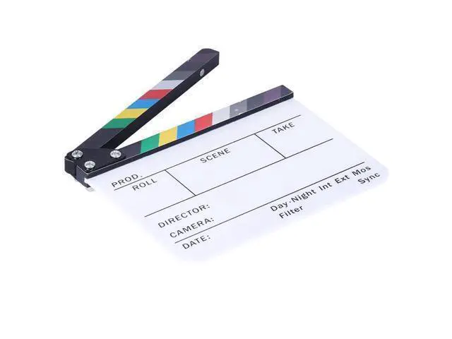 Alt view image 3 of 4 - Colorful Director Clapperboard Movie Film Slate Clapper Board Cut Action Scene
