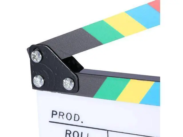 Alt view image 4 of 4 - Colorful Director Clapperboard Movie Film Slate Clapper Board Cut Action Scene