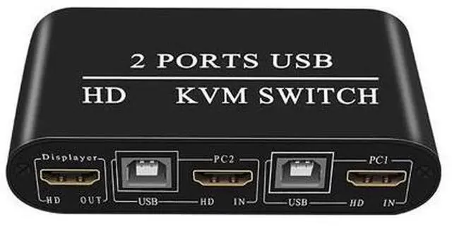 Main image of KH21 4K30Hz Switcher HD USB KVM 2 Port Splitter for Sharing Monitor Keyboard Mouse Printer Plug And Play HD Audio Extractor Spdif Video Converter Video Adapter