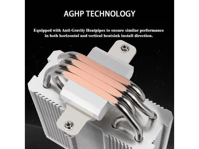 Alt view image 2 of 6 - Assassin X 120R Digital ARGB White CPU Air Cooler, 2000RPM Speed,4 Heatpipes, 12cm Quiet PWM Fan CPU Cooler, Digital Screen Top Cover,for AM4/AM5,Intel LGA1700/1851/1150/1151/1200
