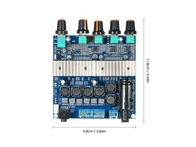 Alt view image 4 of 6 - DC12V~24V TPA3116D2 Subwoofer Digital Amplifier Board