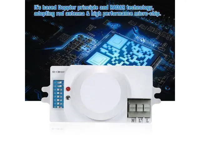 Alt view image 3 of 4 - AC220-240V Microwave Radar Sensor Light Switch