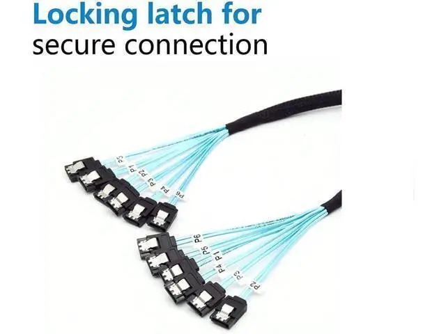 Alt view image 3 of 7 - High Speed 6Gbps 6pcs/Set Sata Cable SAS Cable for Server 1m