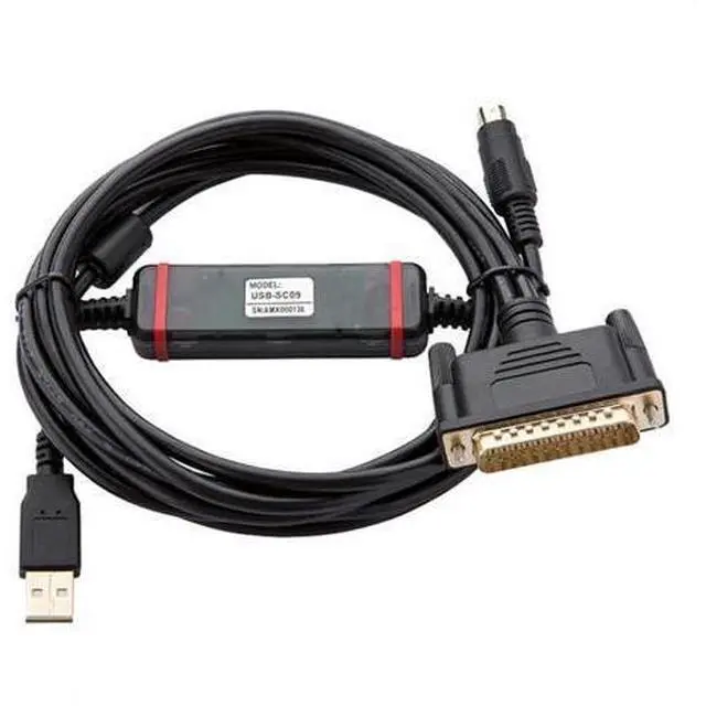 Main image of Applicable USB-SC09 PLC Programming Cable FX Full Series A Series Data Cable Download Cable FTDI Chip Black Length: 3 Meters